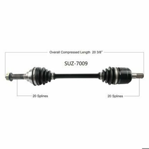 Wide Open OE Replacement CV Axle for SUZUKI FRONT R LTA400F EIGER 02-07 SUZ-7009